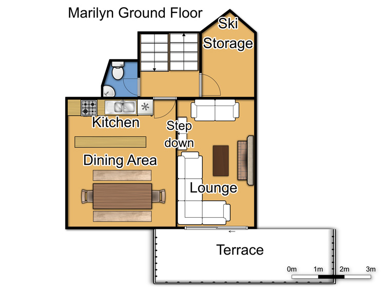 Chalet Marilyn Tignes Floor Plan 1